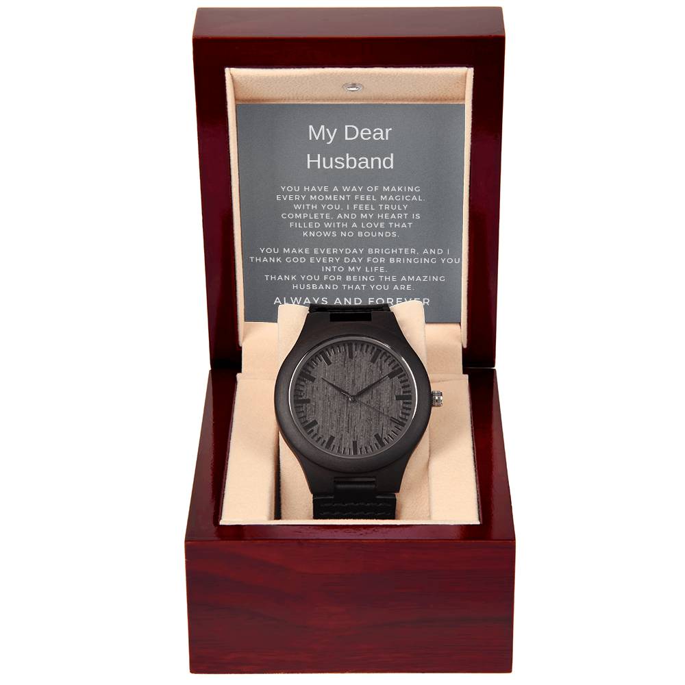 To My Husband | Personalized Wooden Watch Perfect for Him