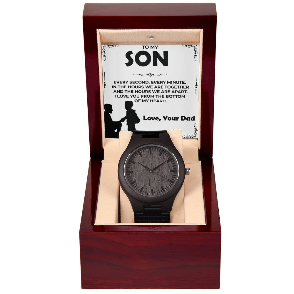Dear Son | Wooden Watch Gift from Dad | Unique Son Gift