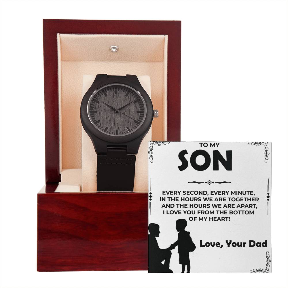 Dear Son | Wooden Watch Gift from Dad | Unique Son Gift