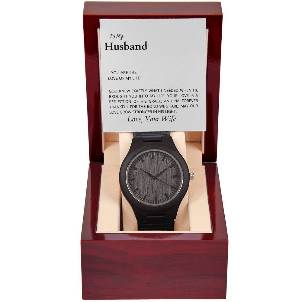 To My Husband | Elegant Wooden Watch Gift for Any Occasion