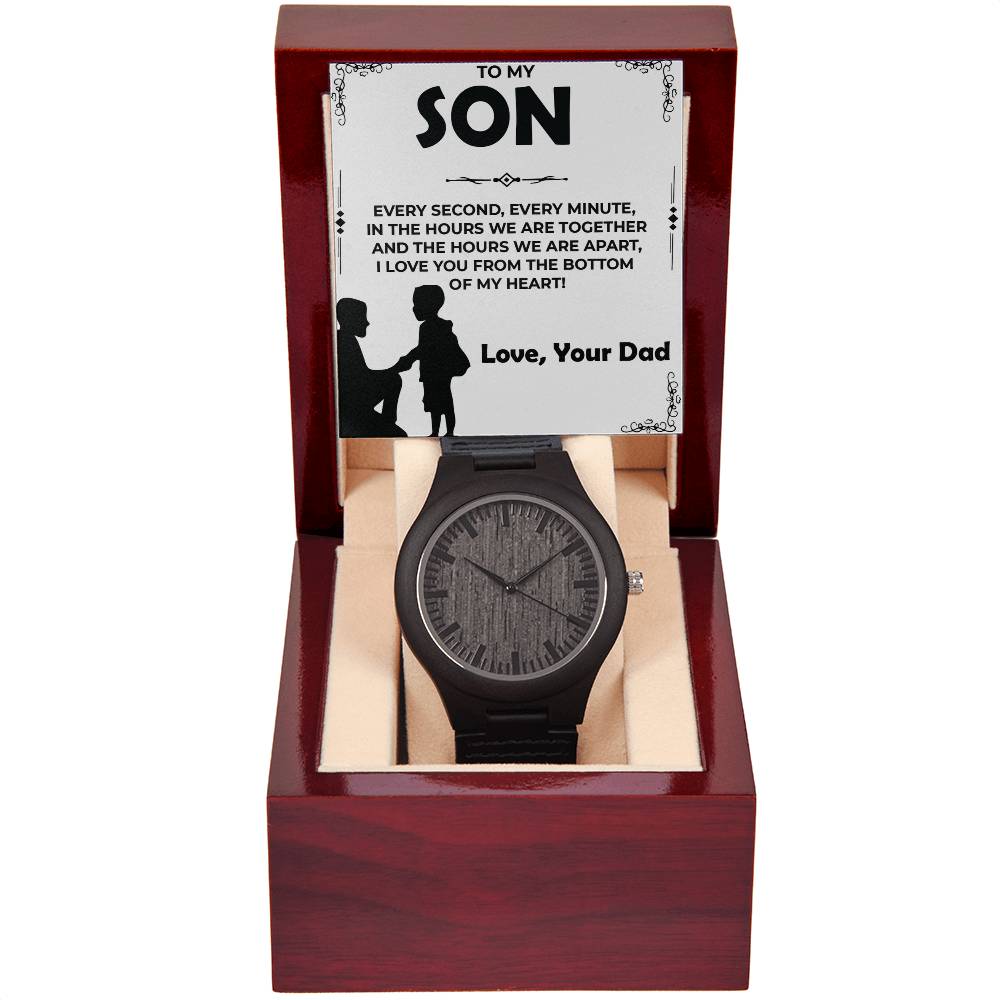 Dear Son | Wooden Watch Gift from Dad | Unique Son Gift