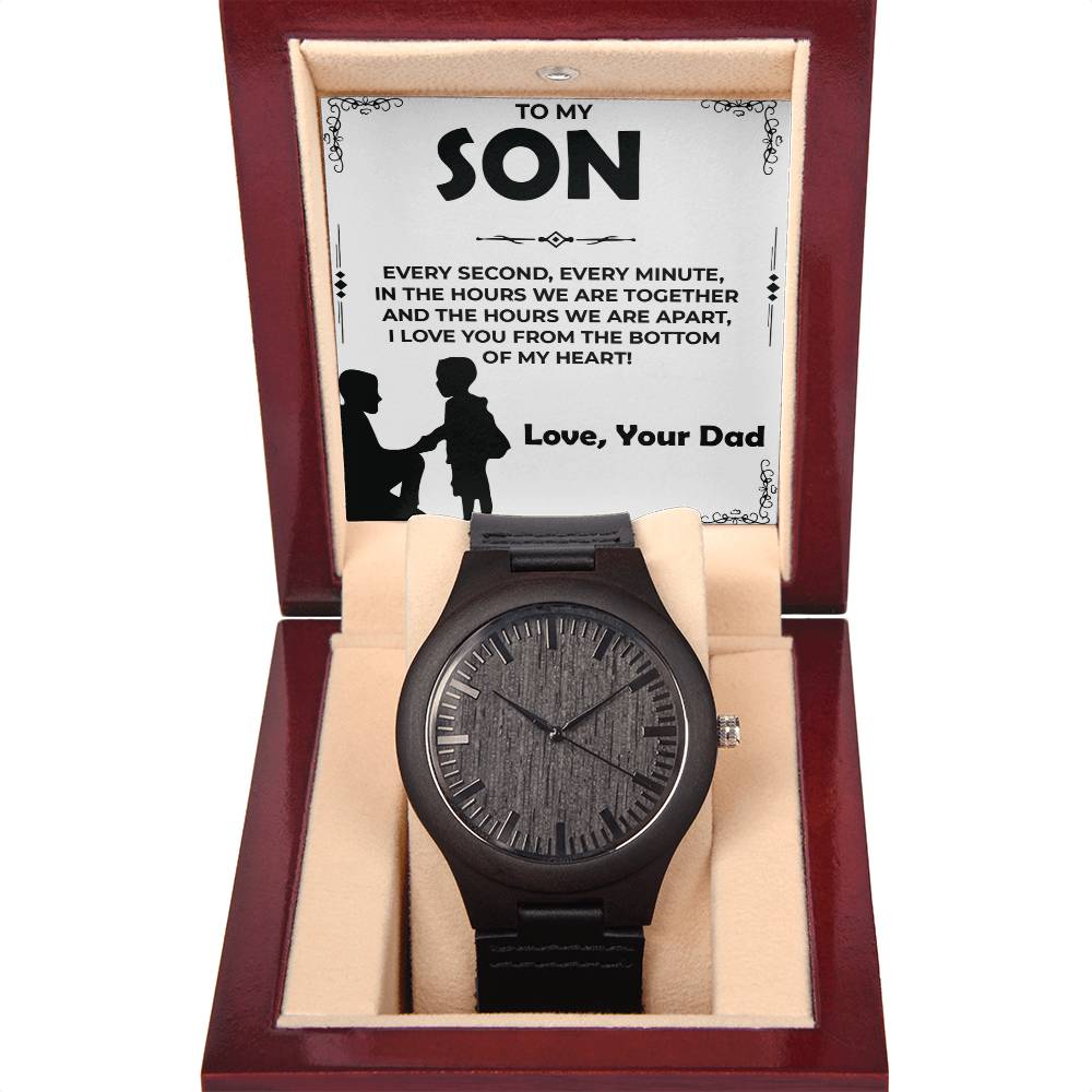 Dear Son | Wooden Watch Gift from Dad | Unique Son Gift