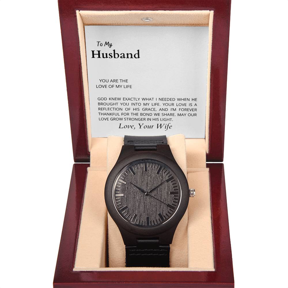 To My Husband | Elegant Wooden Watch Gift for Any Occasion