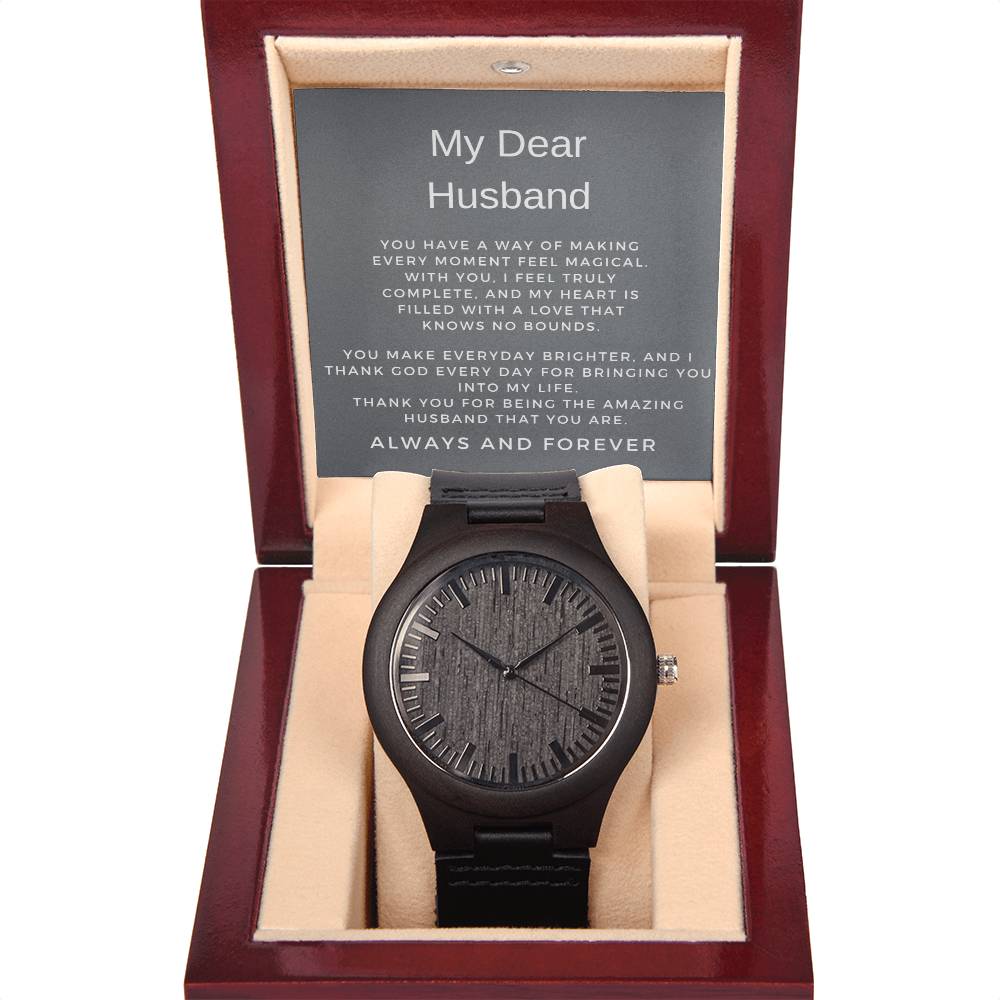 To My Husband | Personalized Wooden Watch Perfect for Him