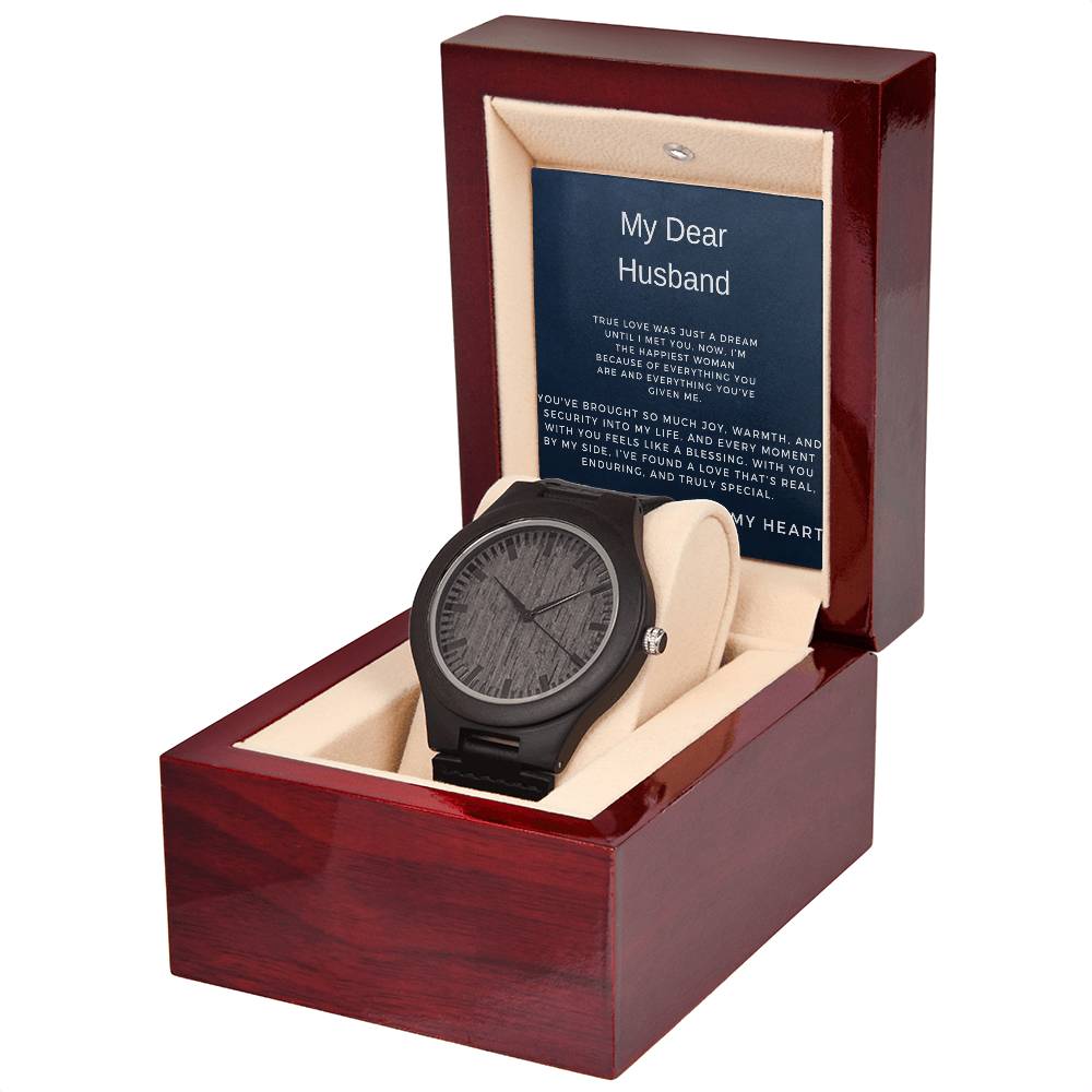 To My Dear Husband | Handcrafted Wooden Watch for Him