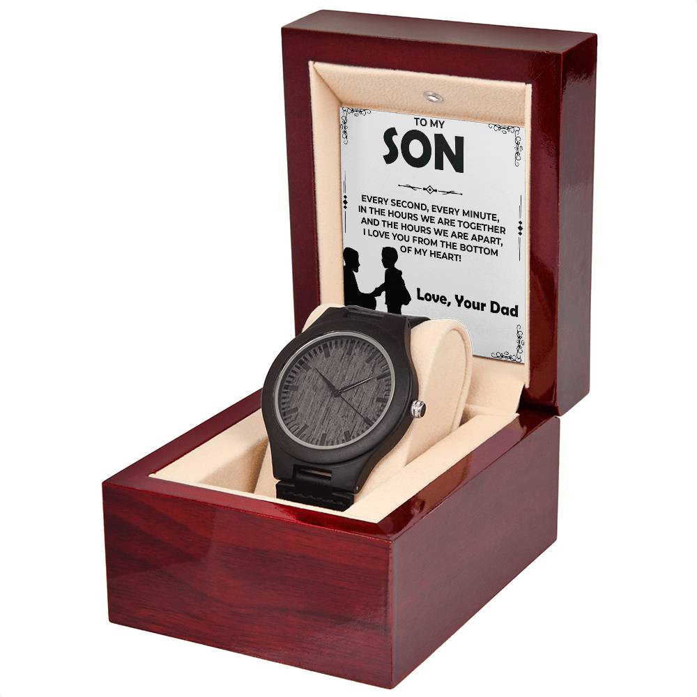 Dear Son | Wooden Watch Gift from Dad | Unique Son Gift