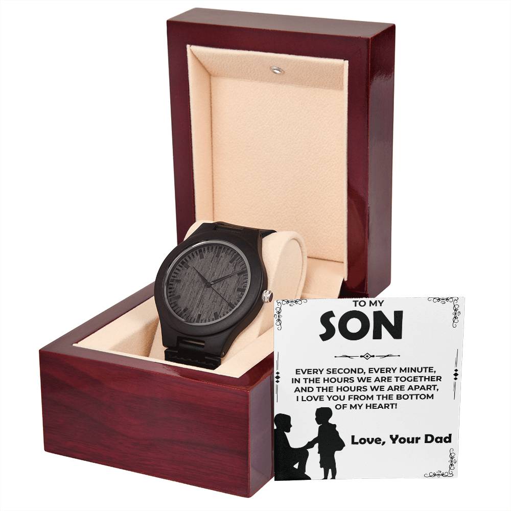 Dear Son | Wooden Watch Gift from Dad | Unique Son Gift