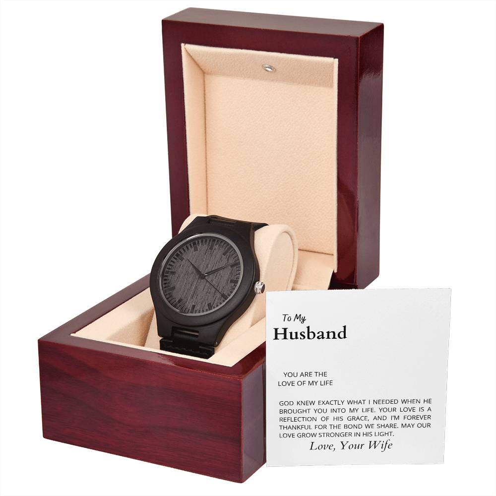 To My Husband | Elegant Wooden Watch Gift for Any Occasion