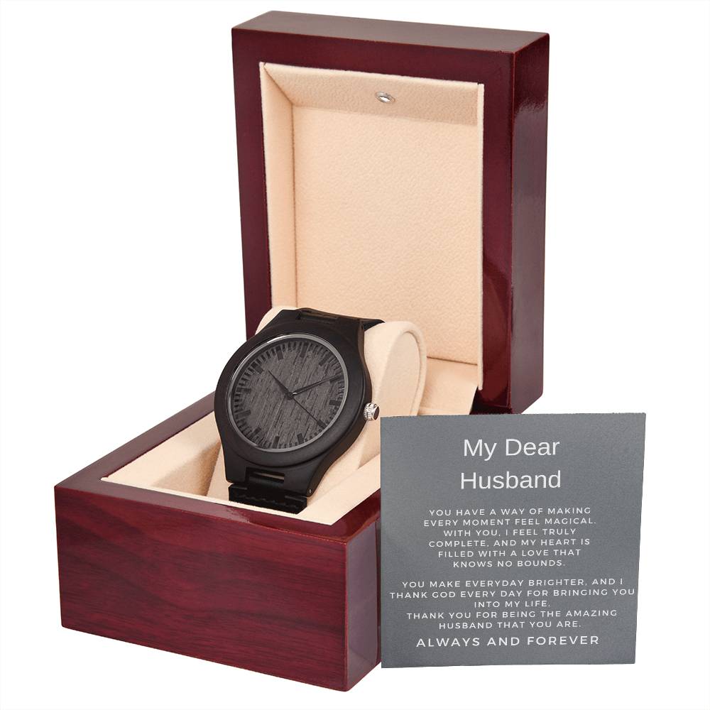 To My Husband | Personalized Wooden Watch Perfect for Him