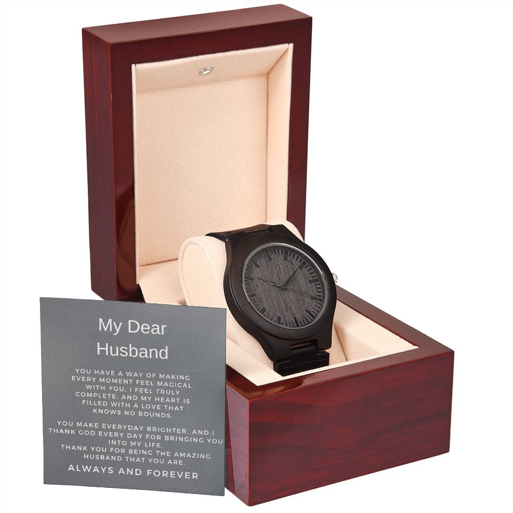 To My Husband | Personalized Wooden Watch Perfect for Him