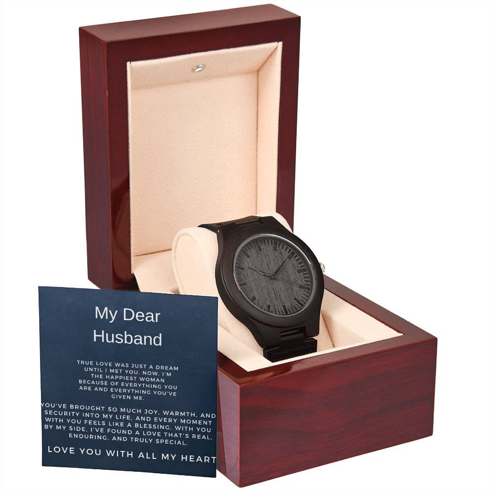 To My Dear Husband | Handcrafted Wooden Watch for Him