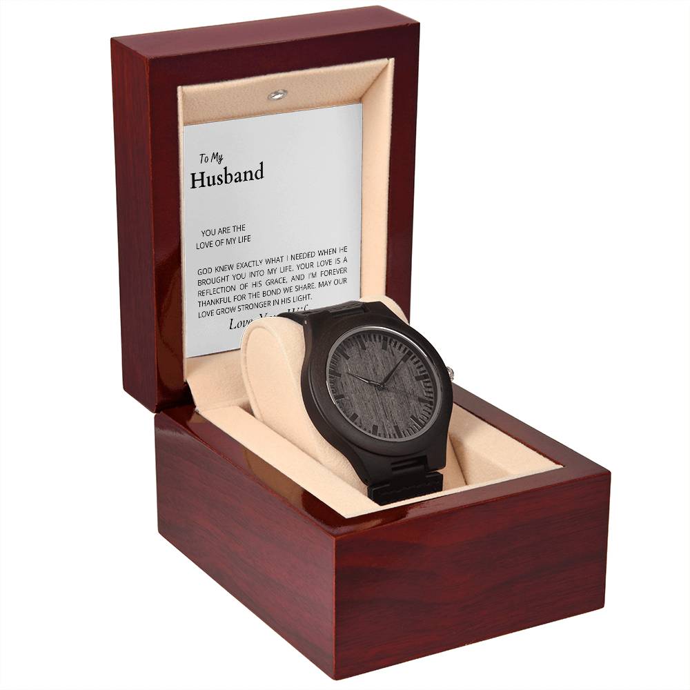 To My Husband | Elegant Wooden Watch Gift for Any Occasion