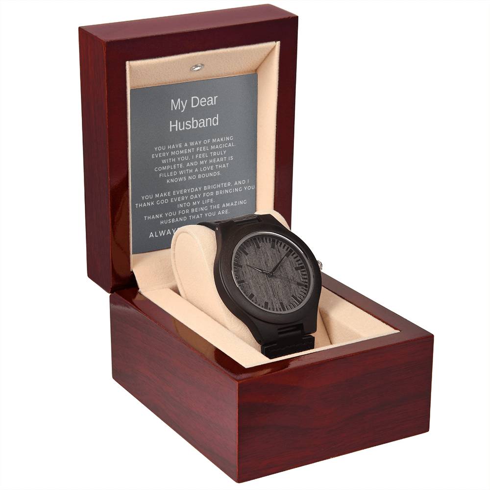 To My Husband | Personalized Wooden Watch Perfect for Him