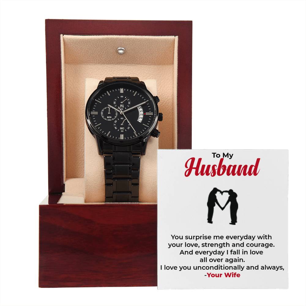 To My Husband | Elegant and Functional Chronograph Watch Gift