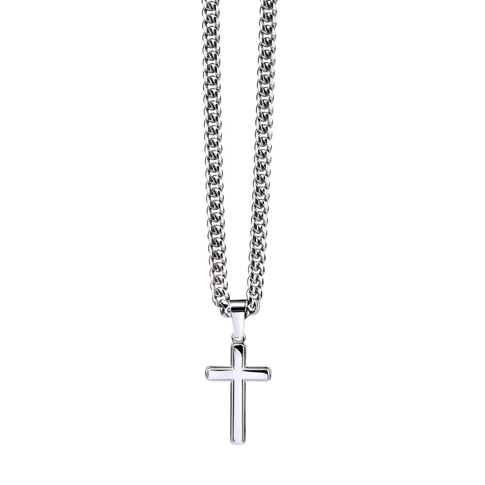 For My Dear Husband | Cuban Link Chain with Artisan Cross Necklace for Any Occasion