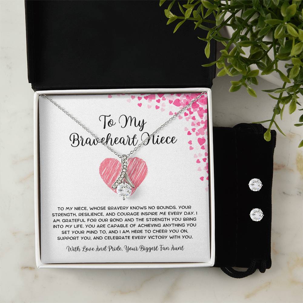 To My Braveheart Niece - From Aunt to Niece Alluring Beauty With Earrings - SOUVMOUR