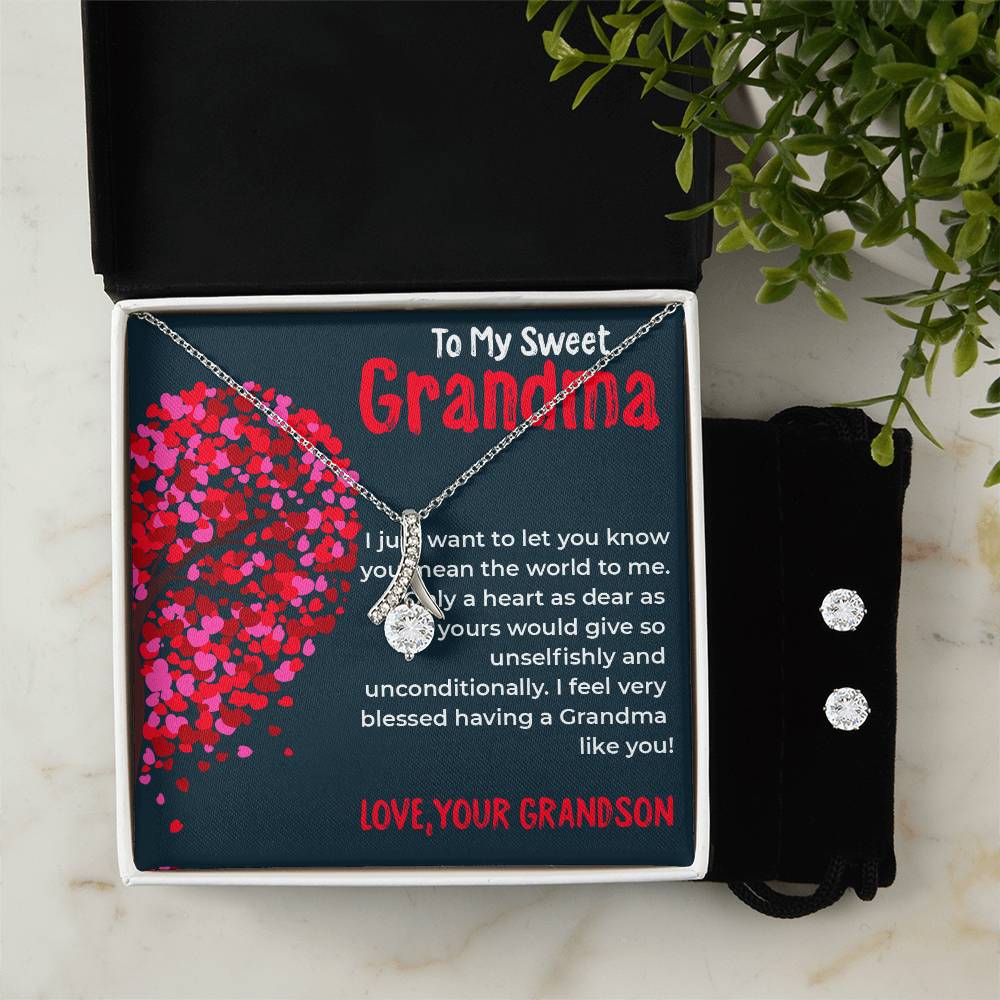 To My Sweet Grandma | Timeless Alluring Beauty Necklace Gift from Grandson | Gift for Grandma
