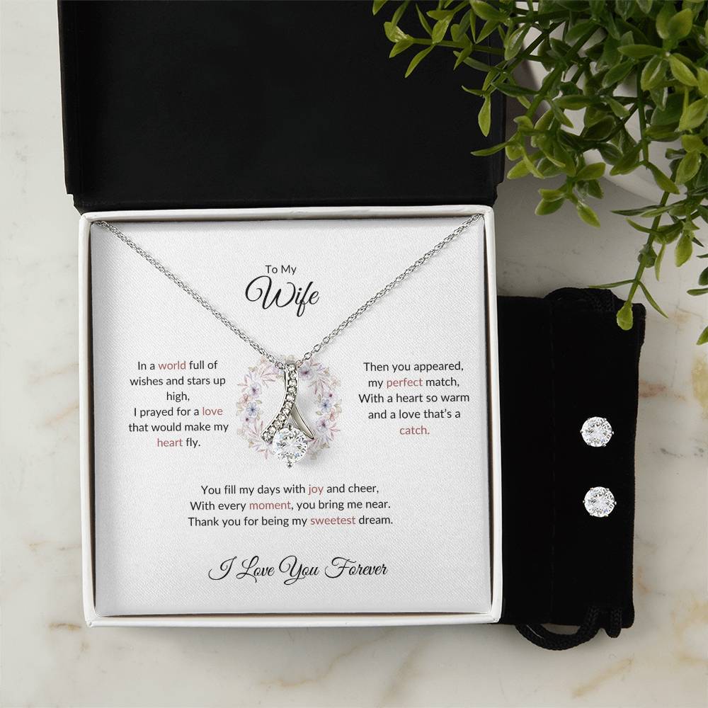 To My Dearest Wife, The Woman I Prayed For - Beauty Necklace & Earring | Beauty Necklace For Wife