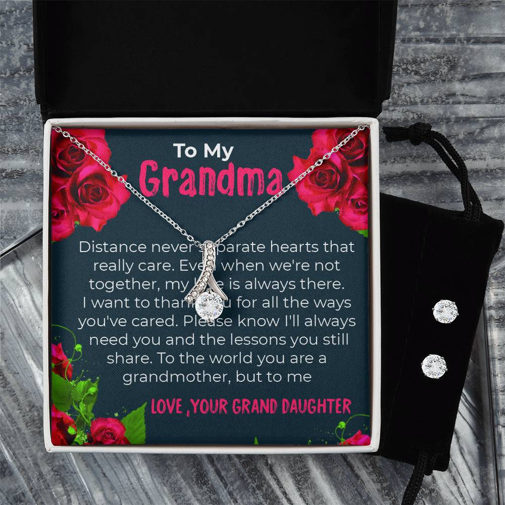 To My Grandma | Elegant Alluring Beauty Necklace Gift from Granddaughter | Gift for Grandma