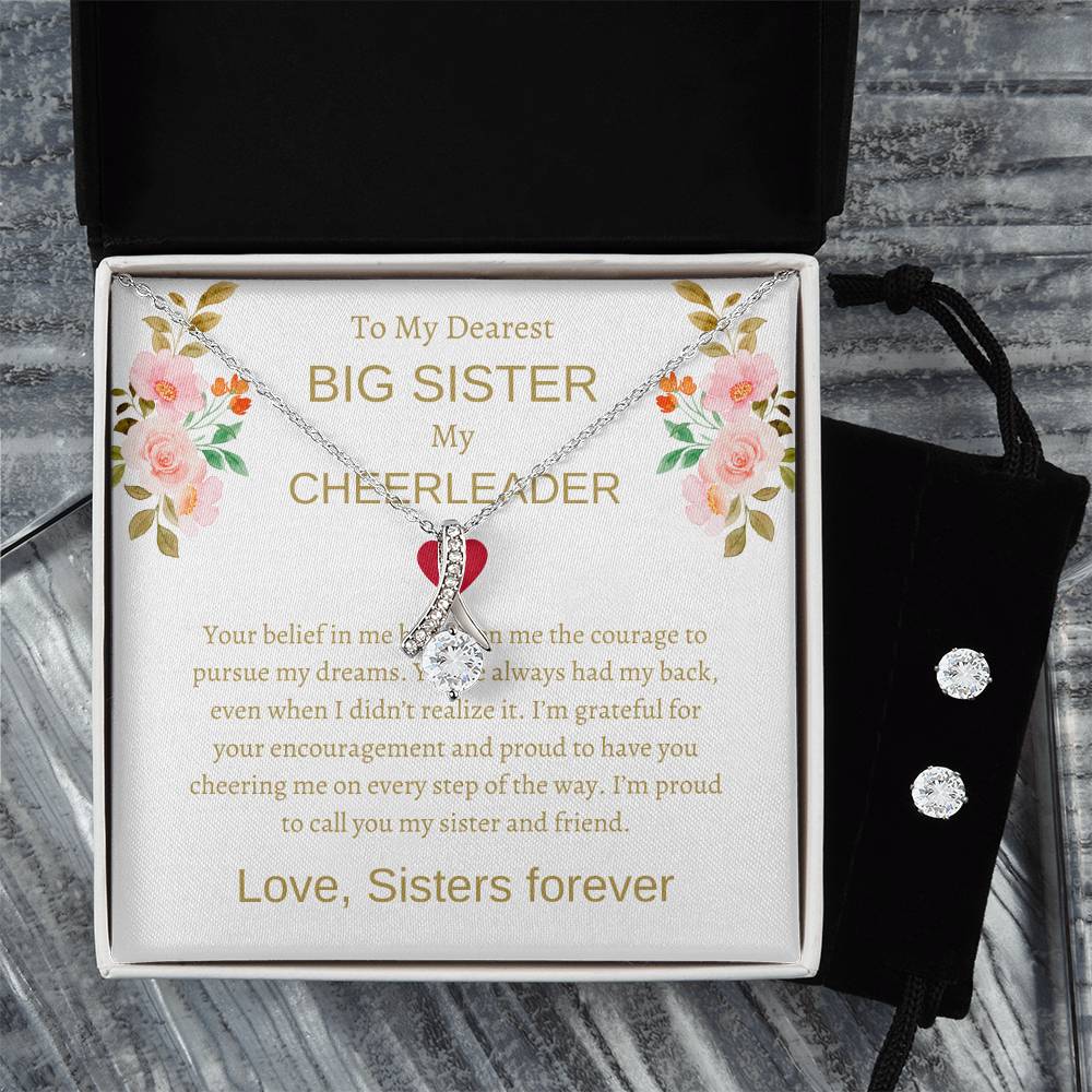 To My Dearest Big Sister | Beauty Necklace & Earring Bundle | A Gift of Love and Gratitude