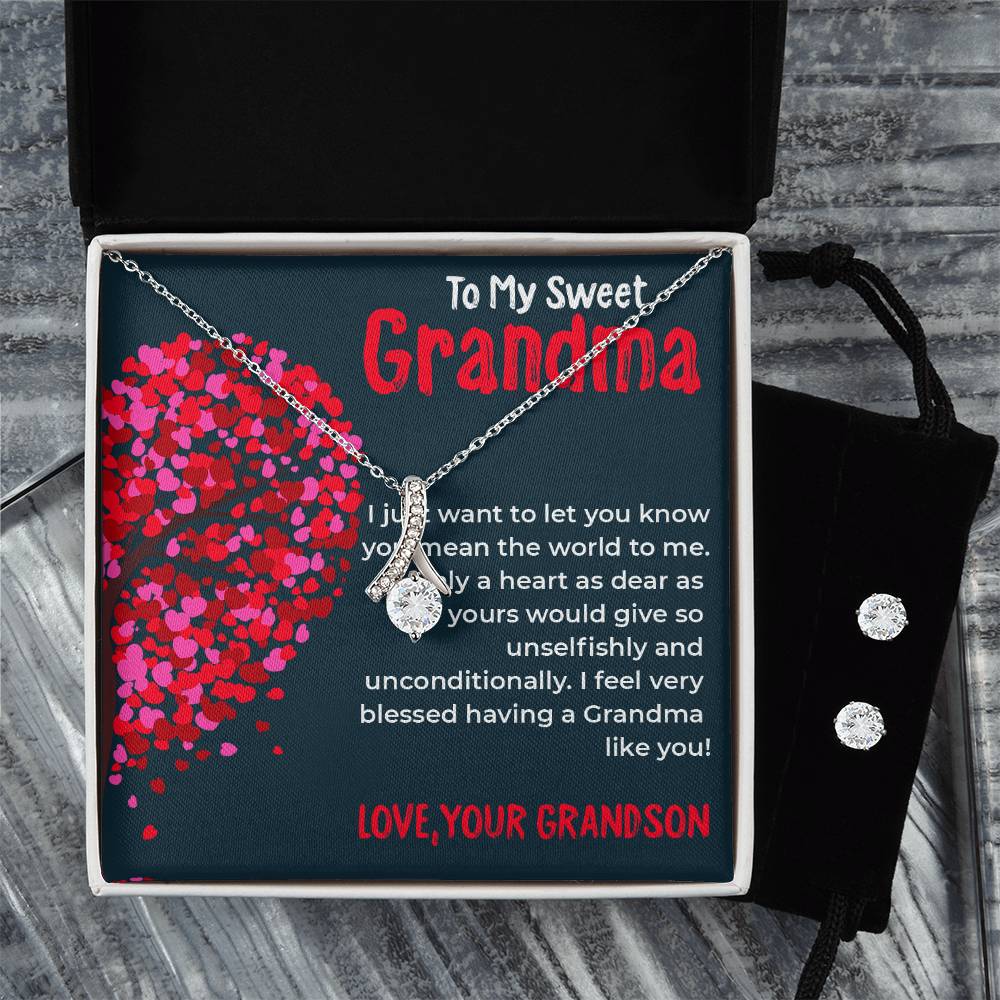 To My Sweet Grandma | Timeless Alluring Beauty Necklace Gift from Grandson | Gift for Grandma