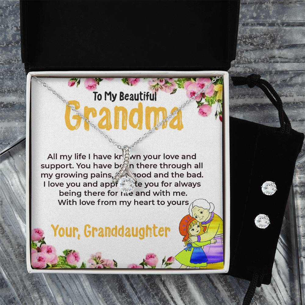 To My Beautiful Grandma | Alluring Beauty Necklace Gift from Granddaughter | Gift for Grandma