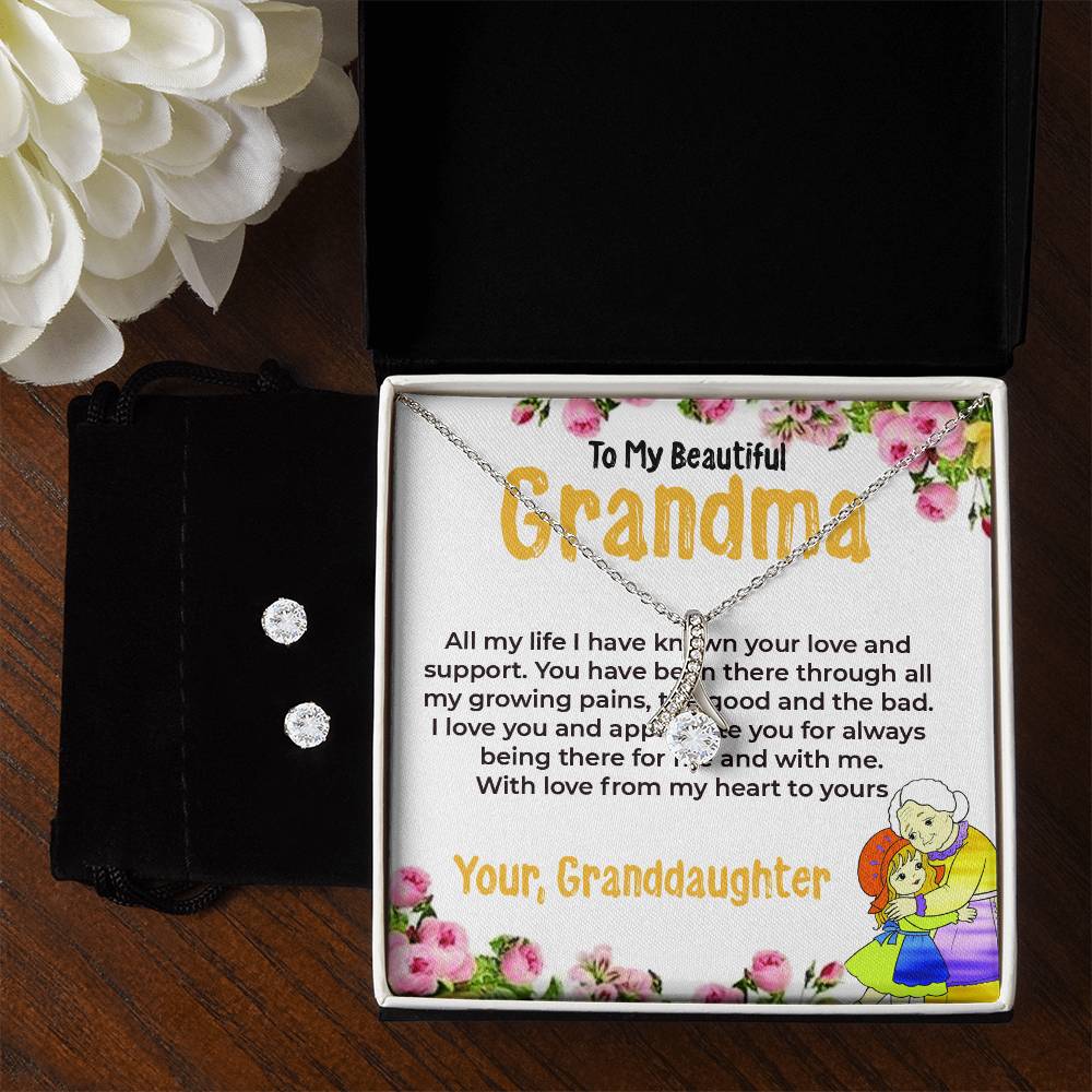 To My Beautiful Grandma | Alluring Beauty Necklace Gift from Granddaughter | Gift for Grandma