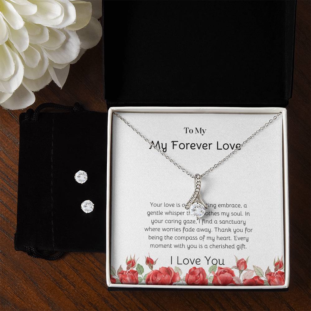 Alluring Beauty Jewelry Set for Girlfriend | Stunning Earrings for Her - SOUVMOUR