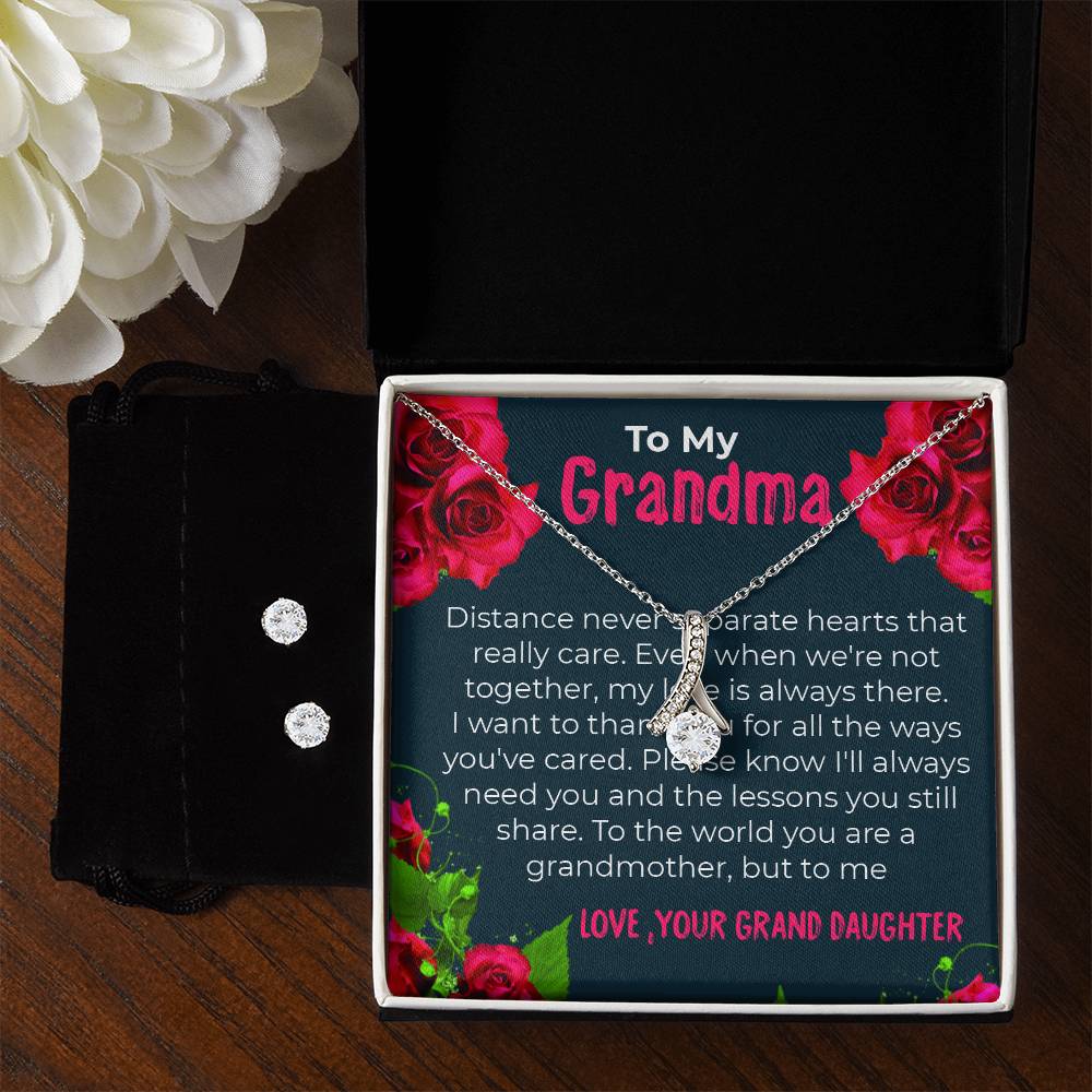 To My Grandma | Elegant Alluring Beauty Necklace Gift from Granddaughter | Gift for Grandma
