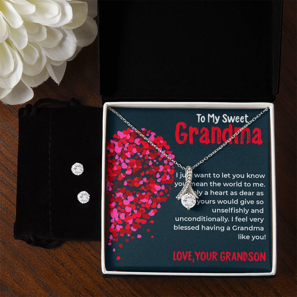 To My Sweet Grandma | Timeless Alluring Beauty Necklace Gift from Grandson | Gift for Grandma