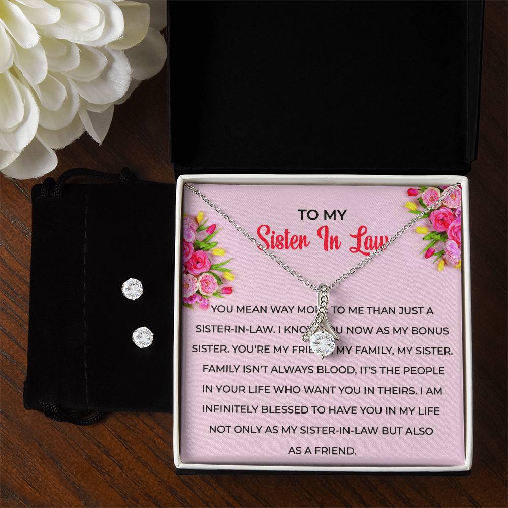 To My Sister-in-Law | Alluring Beauty Necklace & Earring Set | Gift for Sister-in-Law