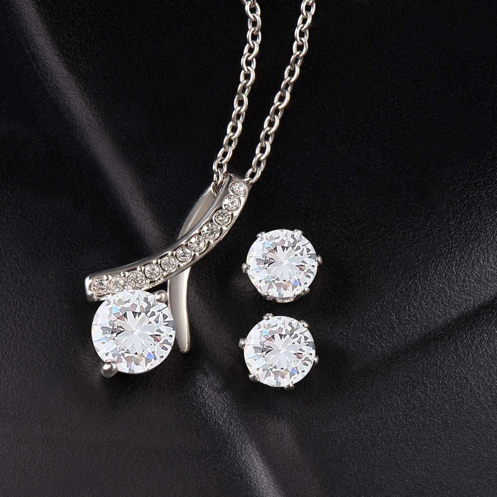 To My Amazing Wife, My Love Forever - Beauty Necklace & Earring Set
