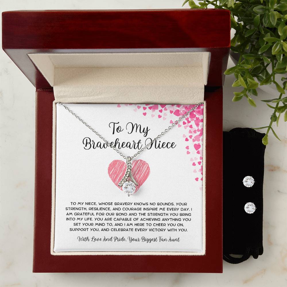 To My Braveheart Niece - From Aunt to Niece Alluring Beauty With Earrings - SOUVMOUR