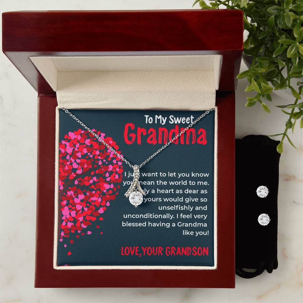 To My Sweet Grandma | Timeless Alluring Beauty Necklace Gift from Grandson | Gift for Grandma