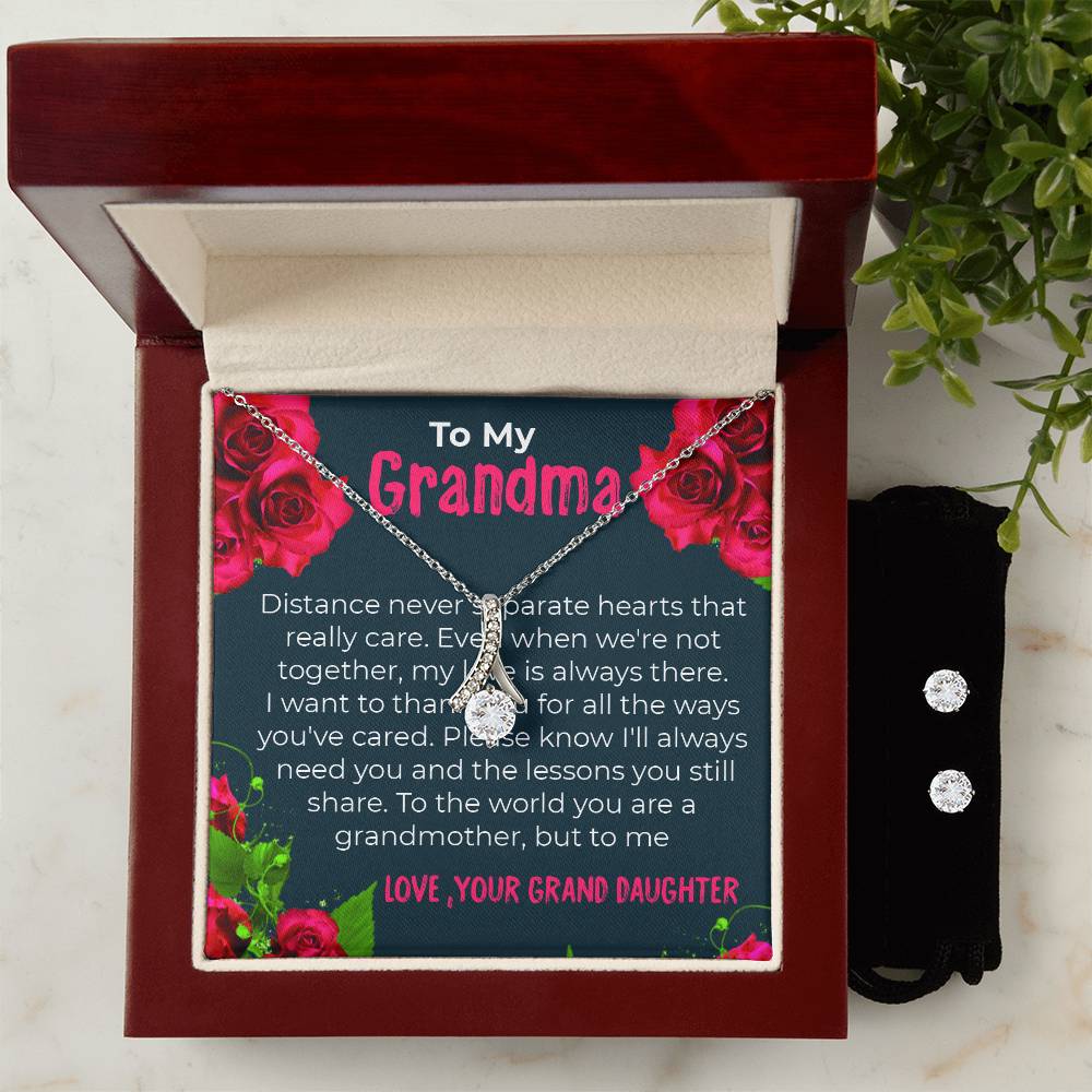 To My Grandma | Elegant Alluring Beauty Necklace Gift from Granddaughter | Gift for Grandma