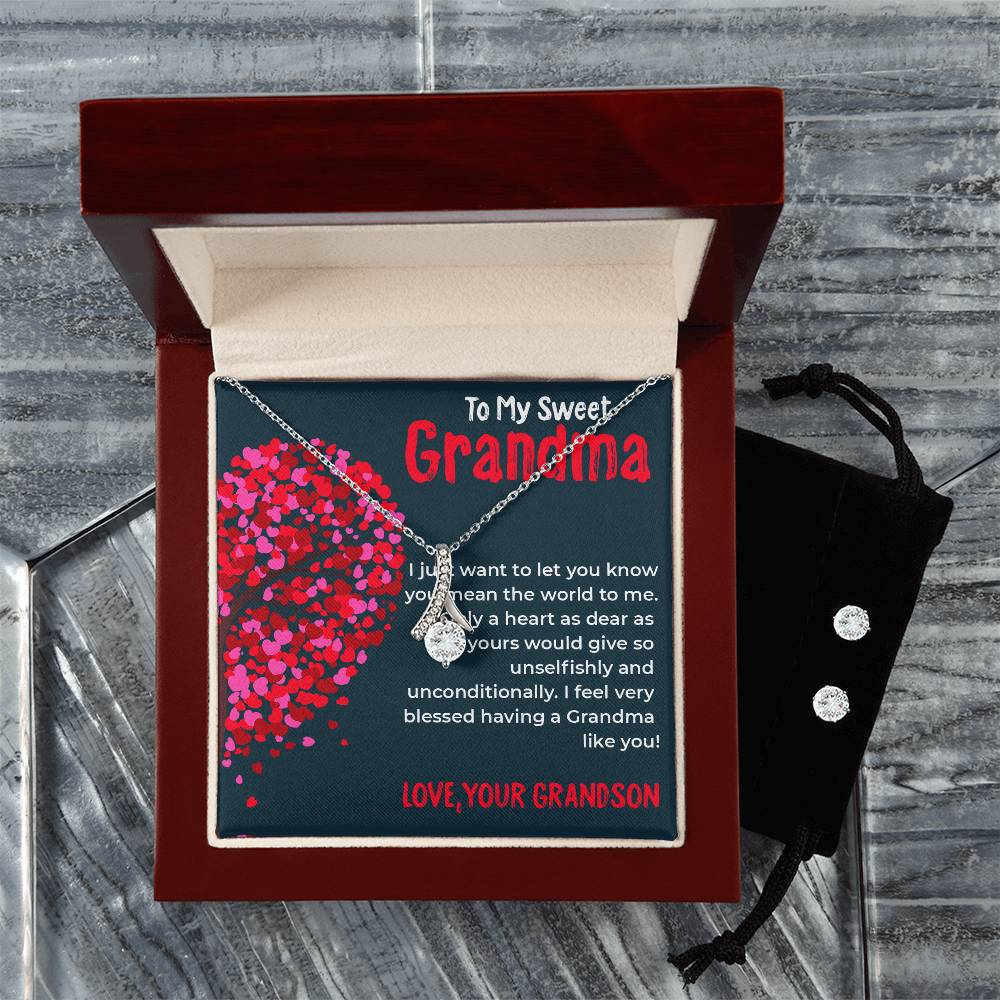To My Sweet Grandma | Timeless Alluring Beauty Necklace Gift from Grandson | Gift for Grandma