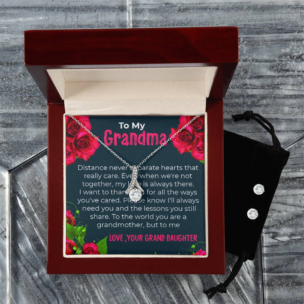 To My Grandma | Elegant Alluring Beauty Necklace Gift from Granddaughter | Gift for Grandma