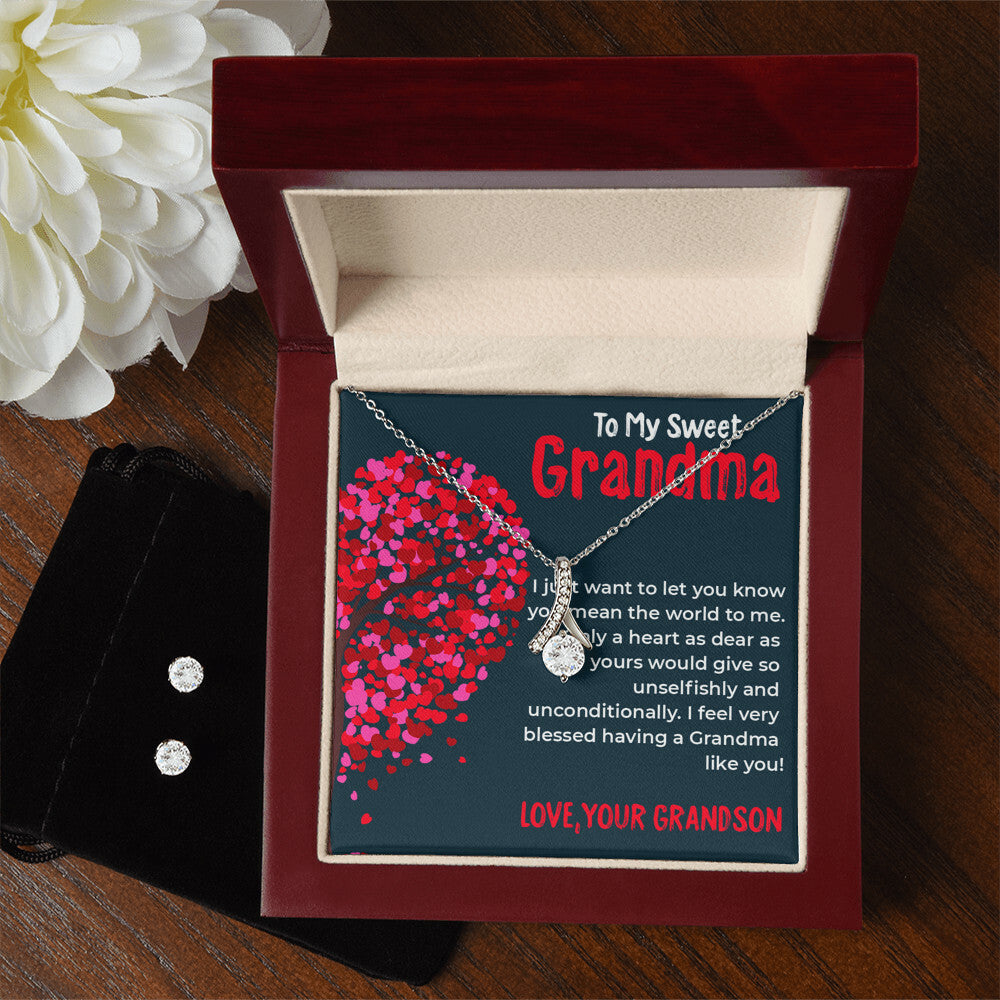 To My Sweet Grandma | Timeless Alluring Beauty Necklace Gift from Grandson | Gift for Grandma