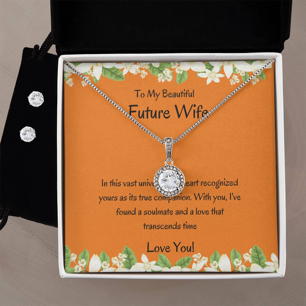Girlfriend Necklace and Earrings Set | Eternal Hope Jewelry Gift for Her - SOUVMOUR