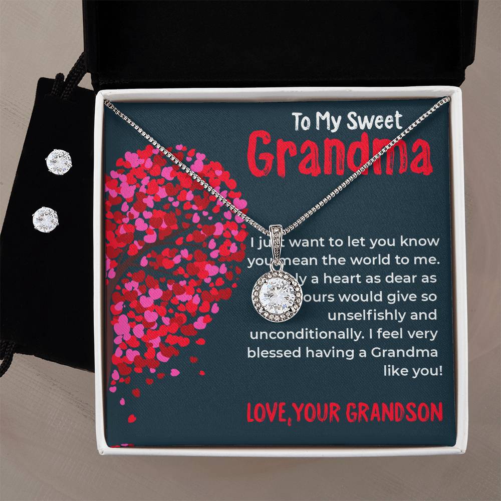 To My Sweet Grandma | Timeless Eternal Hope Necklace Gift from Grandson | Gift for Grandma