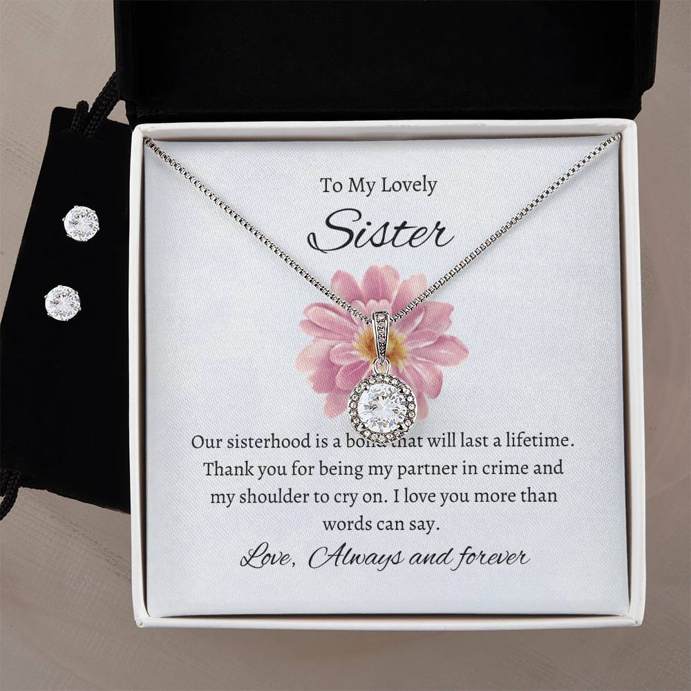 To My Lovely Sister – Sweet Hope Set | Necklace Gift For Sister