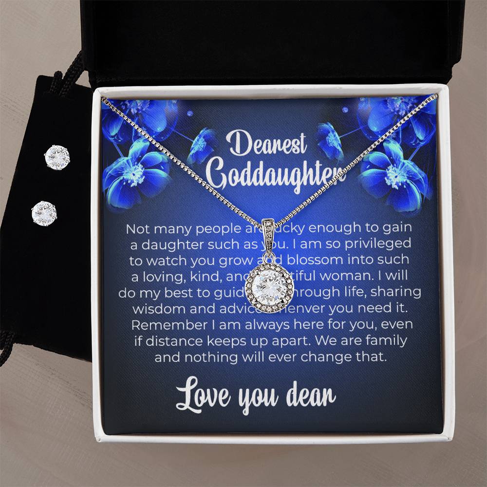 Eternal Hope Necklace & Earring Set | To My Dearest Goddaughter | A Cherished Keepsake Filled with Hope | Goddaughter Gift