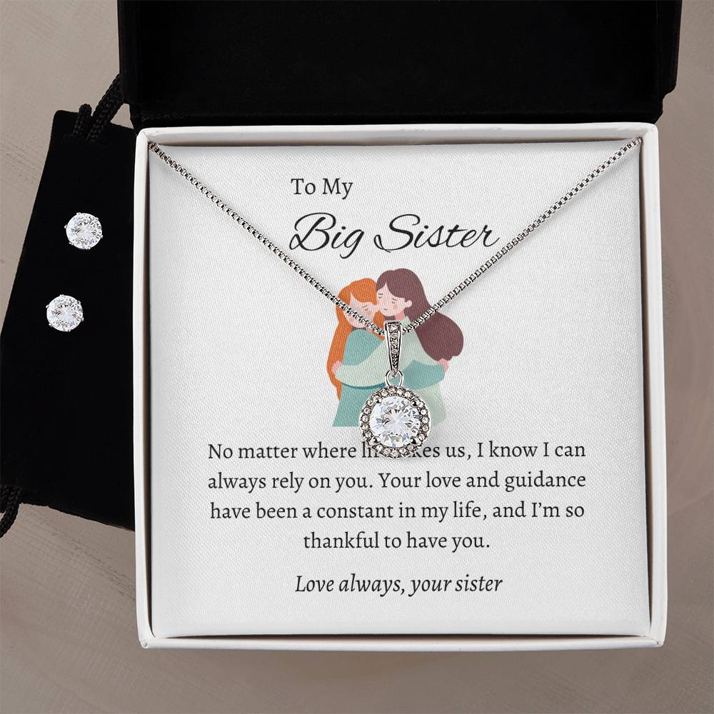 To My Big Sister – Sweet Hope Necklace & Earring Set | A Thoughtful Gift for My Amazing Sister