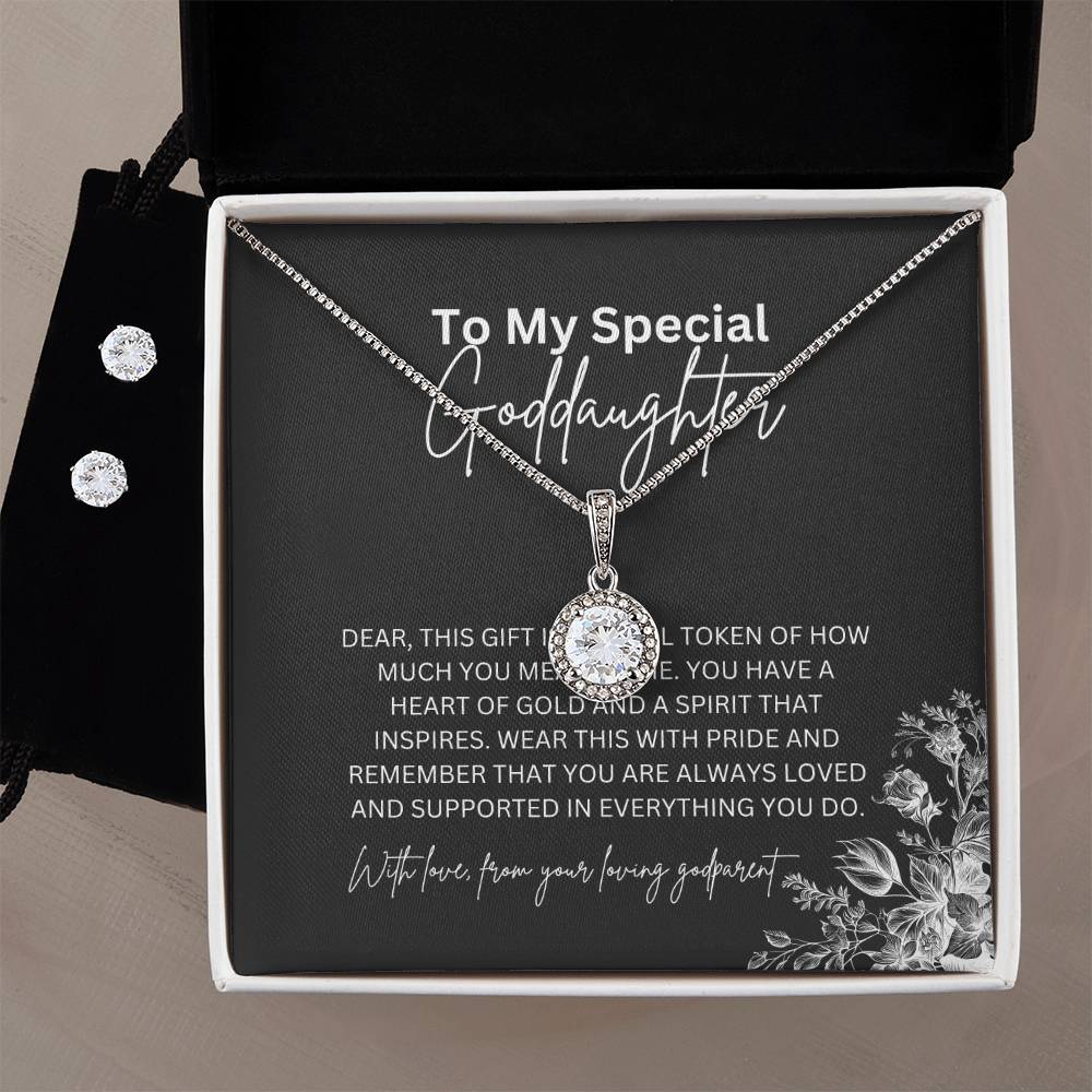 Eternal Hope Necklace & Earring Set | To My Special Goddaughter | A Gift of Love and Inspiration | Goddaughter Gift
