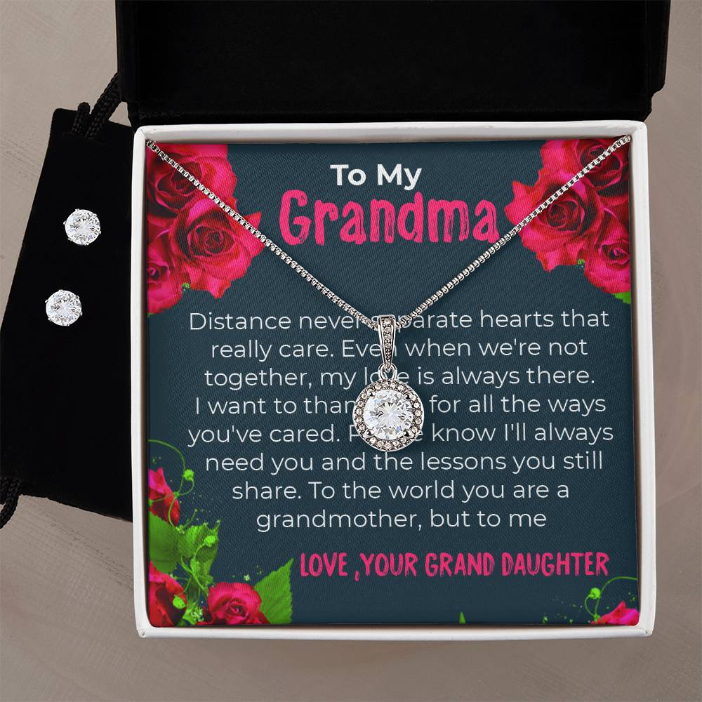 To My Grandma | Elegant Eternal Hope Necklace Gift from Granddaughter | Gift for Grandma