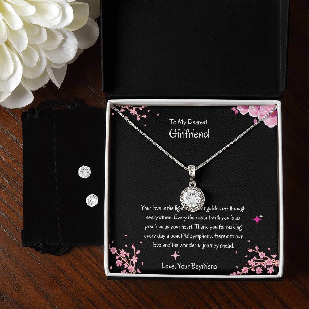 Gift for Her | Eternal Hope Necklace and Earrings Set for Girlfriend - SOUVMOUR