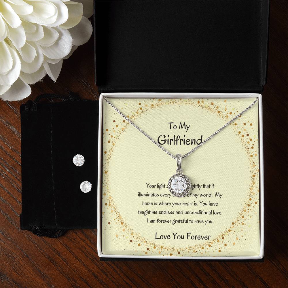 Eternal Hope Jewelry for Her | Necklace and Earrings Set for Girlfriend - SOUVMOUR