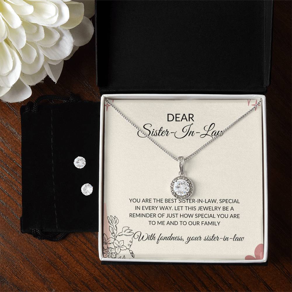 To My Dear Sister-in-Law | Eternal Hope Necklace & Earring Set | Gift for Sister-in-Law