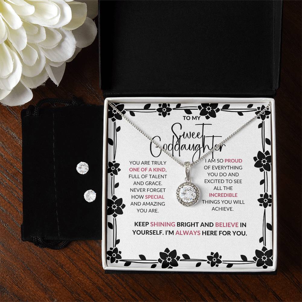 Eternal Hope Necklace & Earring Set | To My Sweet Goddaughter | Celebrate Her Bright Future | Goddaughter Gift