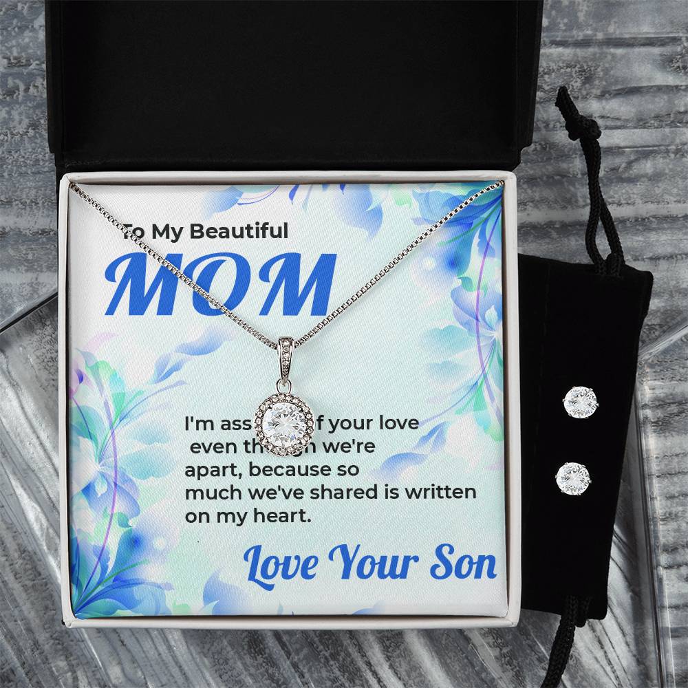 To The Woman Who Loves Me | Timeless Eternal Hope Jewelry Set from Son | Necklace Gift For Mom